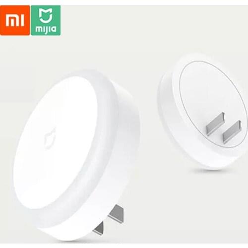 Xiaomi Mijia LED Night Light Sensor Night Lamp for Home Bedroom Lights Aisle AC 220V Adapter Bedside Lamp Baby Room Mi gift