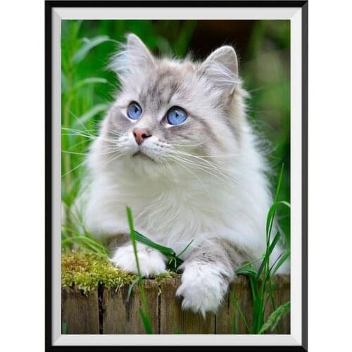 Animal Cut Cat DIY Embroidery 11CT Cross Stitch Kits Craft Needlework Set Cotton Thread Printed Canvas Home Wholesale