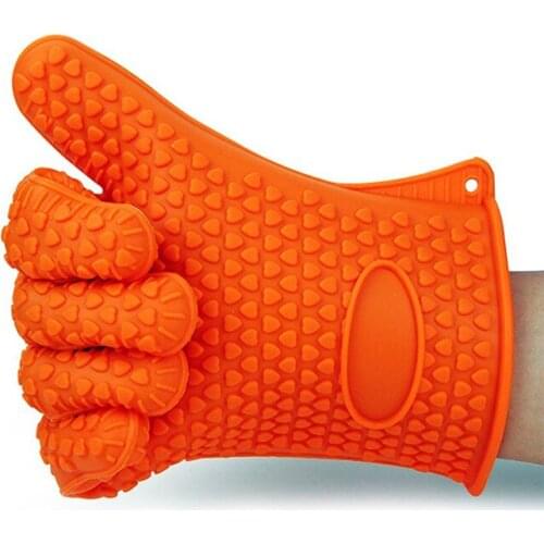 1Pcs food grade Cooking Baking BBQ glove Heat Resistant Silicone BBQ Grill Glove barbecue grilling glove BBQ tools