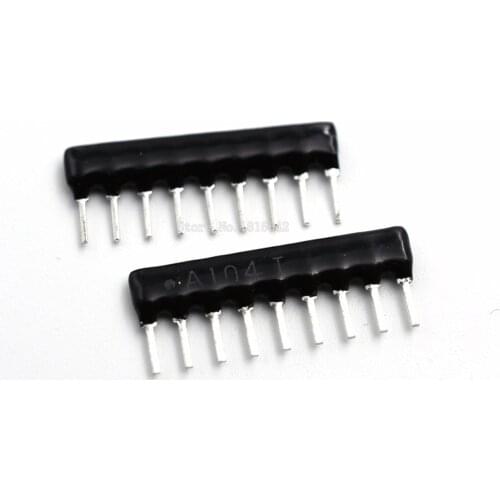 30PCS DIP Exclusion Network Resistor Array 9Pin 100K ohm A104J 100KR Resistance Network Array A09-104J