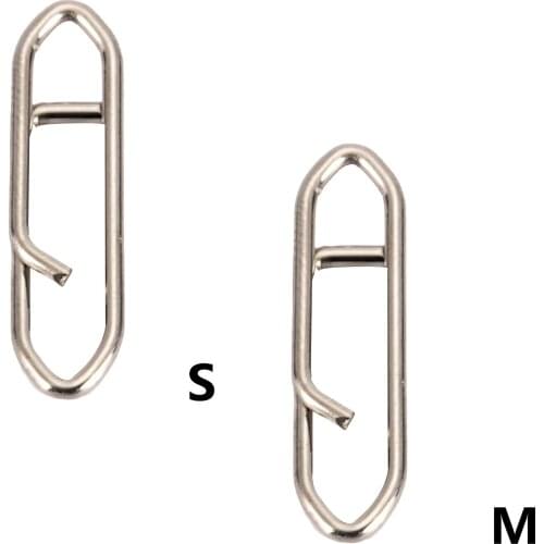 100 Pcs Stainless Steel Fishing Clip Lure Snap Clip Hooked Snap Connector Clip Accessories Tackle For Barrel Swivel Lure Hook