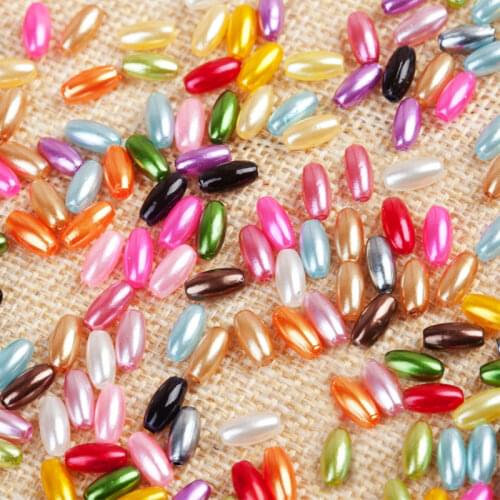 200pcs 4x8mm Wholesale Accessories Mixed Water Droplets Shape Pearls Straight Hole Beads for Jewelry Making DIY Bracelet