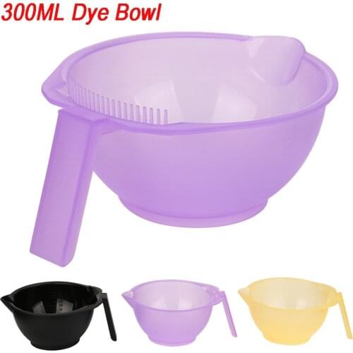 300ML Coloring Mixing Dye Bowl DIY Hair Styling Tool Salon Color Hairdressing Salon Dye Seasoning Bowl Colors Random QE