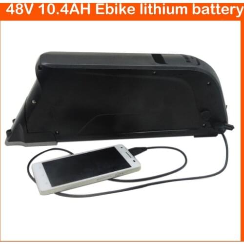 500W 48V 10AH Ebike Down Tube Battery 350W 48 V 14AH Electric Bike lithium Battery cell with USB Port BMS 54.6V 2A Charger