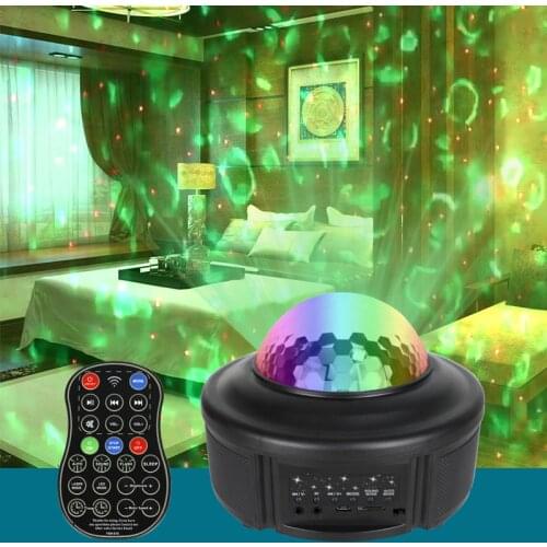 5V Starry Sky Light LED Night Projector Bluetooth Phone Remote Control Music Party Lamp Water Wave Colors For Children Room