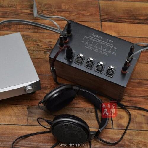 Raphaelite B25 Self-coupling Headphone Impedance Adapter XLR/RCA HIFI EXQUIS Universal 16OHM-600OHM Matching Box