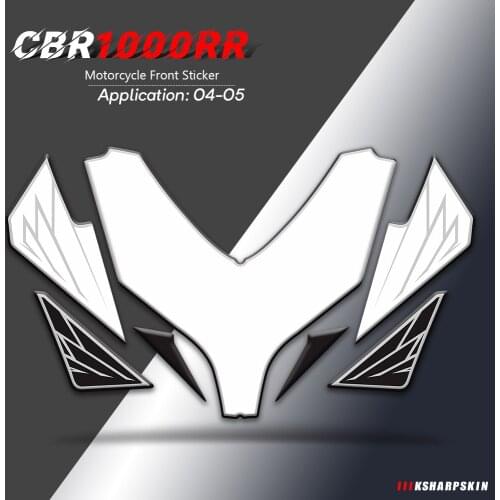 Motorcycle Accessories Front Fairing Motor Number Board 3D Stickers Protector For Honda CBR1000 FireBlade RR4 RR5 2004 2005