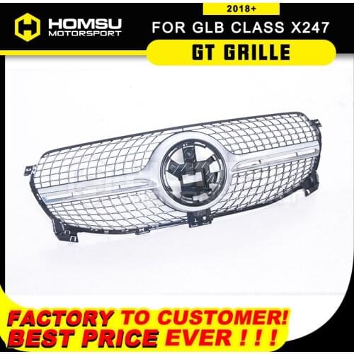Diamond grille for GLE Class W167 GT Grill Vertical Front Bumper Racing Car For GLB200 GLE300 GLE350 GLE Class W167