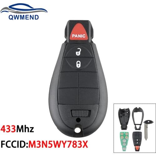 BHKEY M3N5WY783X For Dodge Key 433Mhz Car Remote Key For Dodge Grand Caravan Chrysler Town For Jeep Cherokee Car Key