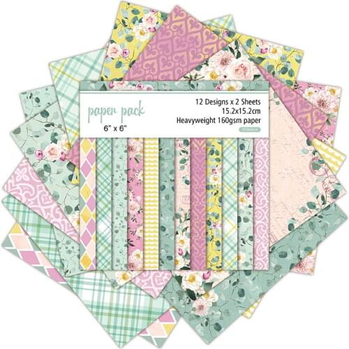 B style Scrapbooking paper pack of 24 sheets handmade craft paper craft Background pad 1133
