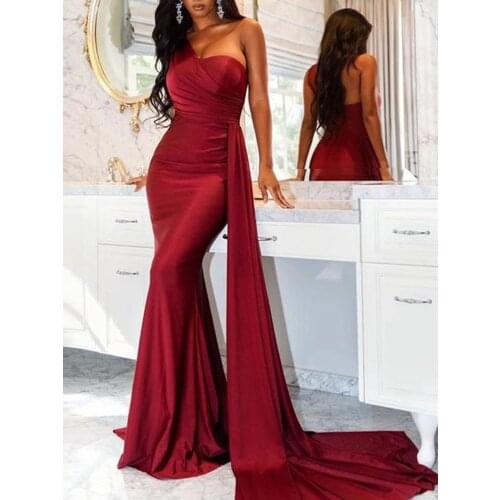 BAZIIINGAAA Womens One Shoulder Cocktail Dresses