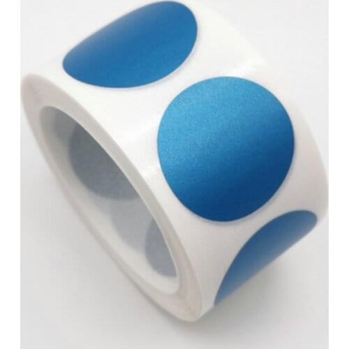 Shiny Blue Colour Blank Scratch Off Sticker Message Sticker 1000PCS 25mm 1"