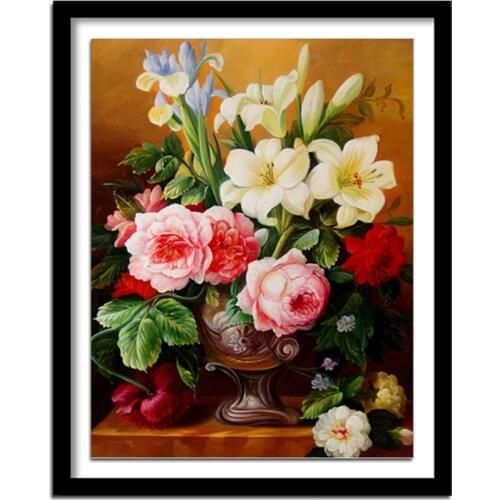 Diamant painting 5d diy diamond painting square Diamond embroidery Vase flower diamond round new arrivals 560DD full