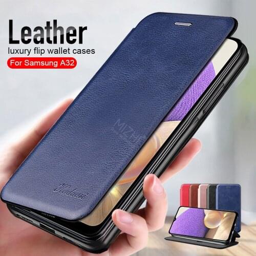 For samsung a 32 case book stand magnetic leather filp case for samsung galaxy a32 5g 4g a 32 32a a326 a325f wallet cover coque