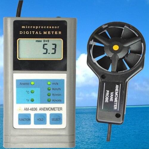 LANDTEK AM-4836 Digital Anemometer Handheld Wind Speed Meter Air Flow Meter Accuracy: +/-2%n+2d