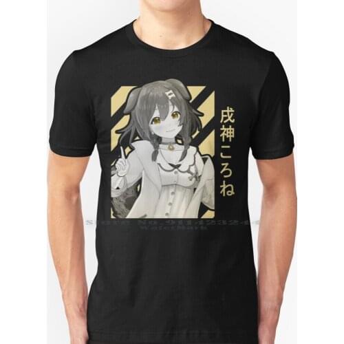 Inugami Korone Design T Shirt 100% Pure Cotton Anime Hololive Holo Live Holostar Vtuber Virtual Youtuber Virtual Youtuber