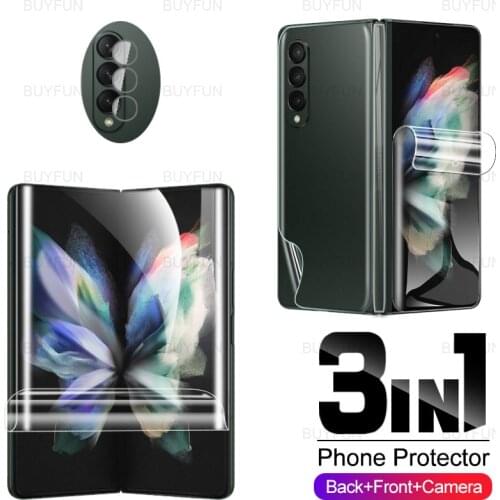 Hydrogel Film For Samsung Galaxy Z Fold3 5G HD Front+Back Screen Protector soft film for samsung z fold 3 fold2 lens safety glas