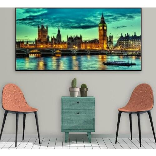 Canvas HD Print Wall Art London Street Cityscape Poster Big Ben Painting Modern Home Decor living room Frame Picture No frame