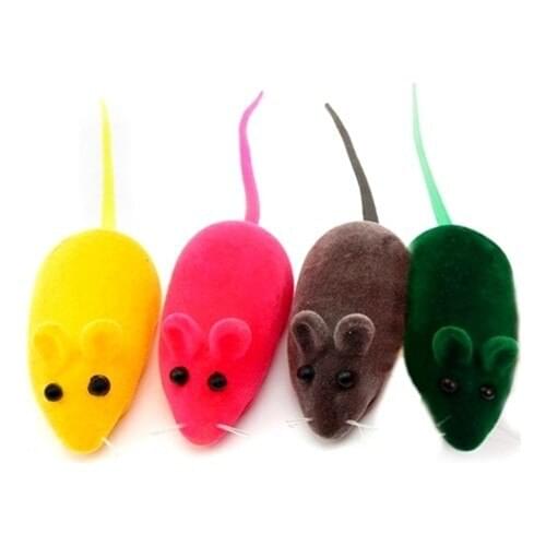 Ans Cat Toy Voice Mouse Four Colors Four Pieces 6 Cm