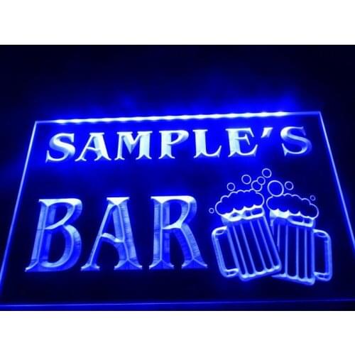 TM028 Name Personalized Custom Home Bar Beer Mugs Cheers LED Neon Light Signs