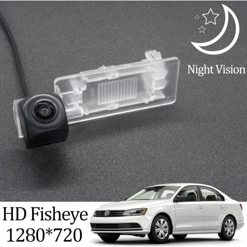 Owtosin HD 1280*720 Fisheye Rear View Camera For Volkswagen Jetta MK6 2011 2012 2013 2014 Car Vehicle Parking Accessories