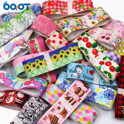 Grosgrain Ribbon 10 Style Mix (22MM-25MM) 10Yards Cartoon Series Printed DIY Handmade Accessories 201228-2