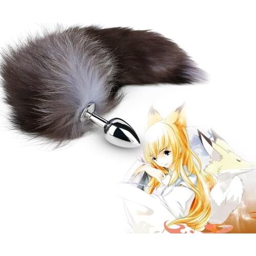 Cosplay Fox Tail Anal Plug for Women And Men Small Cute Butt Toys Metal Massage Gun Couples Sex Machine Beginner Erotic Product