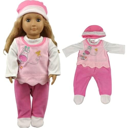 43cm Baby New Born Doll Riding Suit for Baby Doll Clothes 18 Inch American OG Girl Doll Fur Jacket