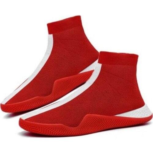 New Mens Fashion Socks Shoes Man Sneakers Male Light Running Shoes Casual Walking Men Footwear Autumn Black High gang flat Shoes