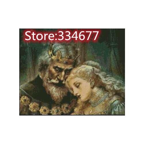 Sleeping Beauty Painting Sewing kit Top Quality Embroidery Needlework 14CT Unprinted Art Cross Stitch Kits DIY Handmade Decor