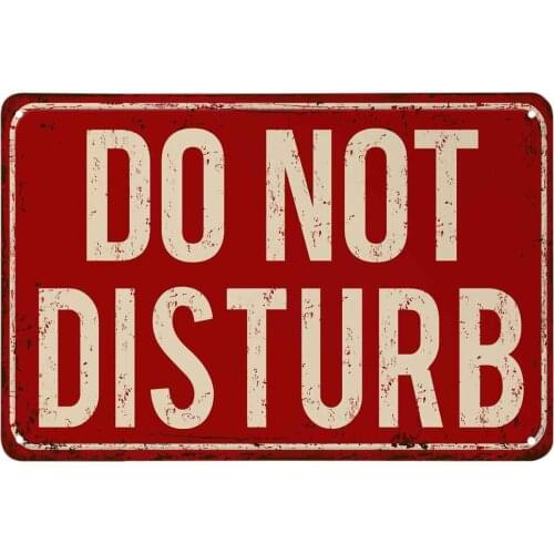 Do Not Disturb Tin Sign,Rusty Red Vintage Metal Tin Signs for Cafes Bars Pubs Shop Wall Decorative Funny Retro Signs for