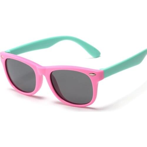 New Polarized Sunglasses Kids Square Classic Sun Glasses Boys Girls Silicone Safety Glasses Gift For Children Baby Eyewear