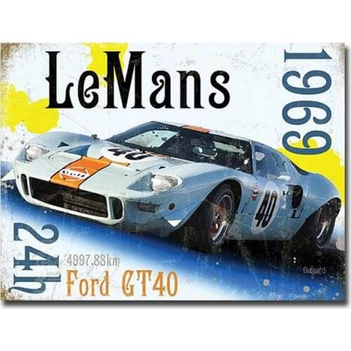 24 Hours Of Le Mans Original Postes On Canvas Print Nordic Poster Wall Art Picture For Living Room Home Decoration Frameless