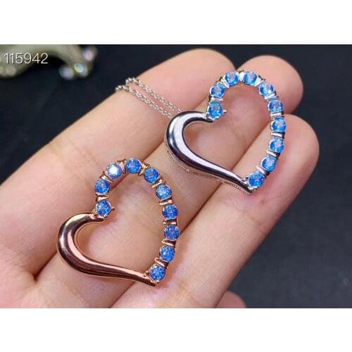 Natural Topaz Necklace NEW 925 Sterling Silver beautiful design birthday gift