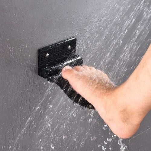 Shower Foot Aluminium Alloy Wall Mounted Auxiliary Pedal Non-Slip Bathroom Rest Pedestal Holder Elderly Pregnant Bath Stool