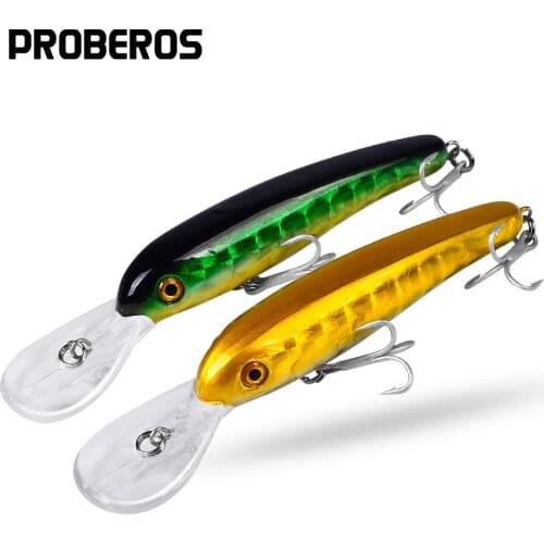PROBEROS Minnow Fishing Lures 14g/11.5cm 3D Life-like Eyes Floating Bass Baits High Quality Artificial Wobblers 4# Hook Tackle