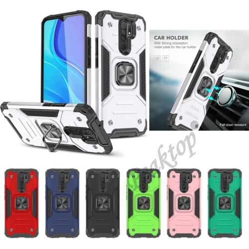 Shockproof Case for Xiaomi Redmi 9 Case Cover Armor Bumper Defender Ring Holder Magnet Phone Case Redmi 9 Redmi9