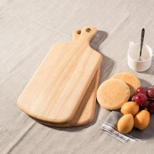 Solid Wood Eco-Friendly Cutting Board/Chopping Block Natural Color Multiple-Use Wooden Fruits/Cake/Desserts Plates Pizza Boards