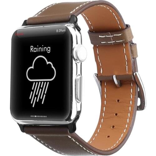 For iwatch SE wristband Genuine Leather band For Apple Watch strap Series 6/5/4/3/2/1 38mm 42mm 40mm 44mm