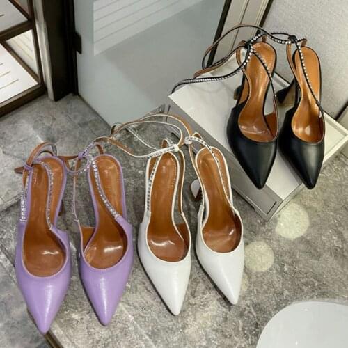 Purple Style Sexy Ankle Strap Women Sandals Fashion Cross-tied Crystal High Heels Gladiator Sandals Summer Wedding Bridal Shoes