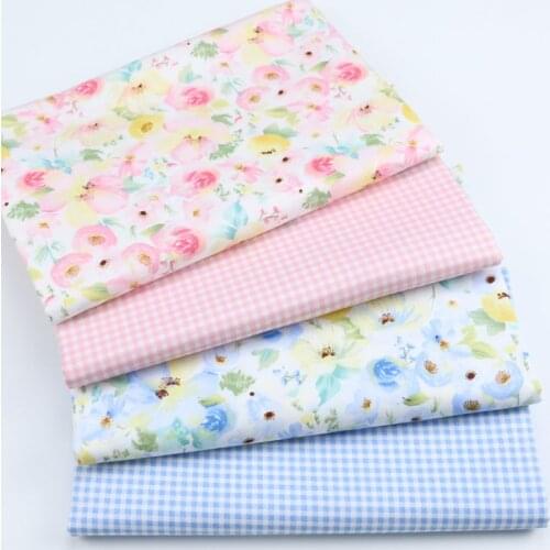 Printed flower 100% cotton Twill Fabric Cotton Patchwork Cloth for DIY Sewing Quilting Fat Quarters Material For Baby&Child