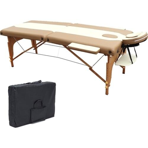 Folding Luxury Leather Massage Table Furniture Kit Spa Bed with Beech Structure