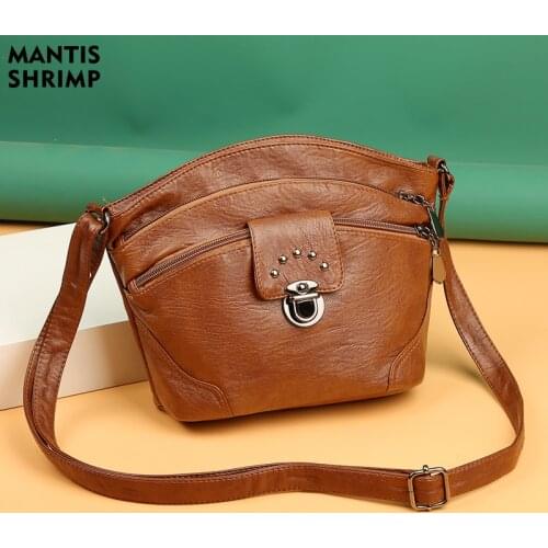 Fashion For Luxury Handbags Women Bags Designer 2019 Vintage Crossbody Pu Leather Black Soft Washed Messenger Flap Bags Shoulder