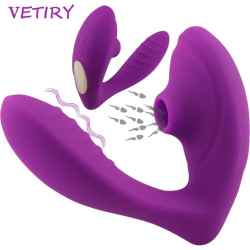 VETIRY 10 Speed Clit Sucker Vibrator Oral Licking Tongue Vibrating Clitoral Stimulator Nipple Sucking Massage Sex Toys for Women
