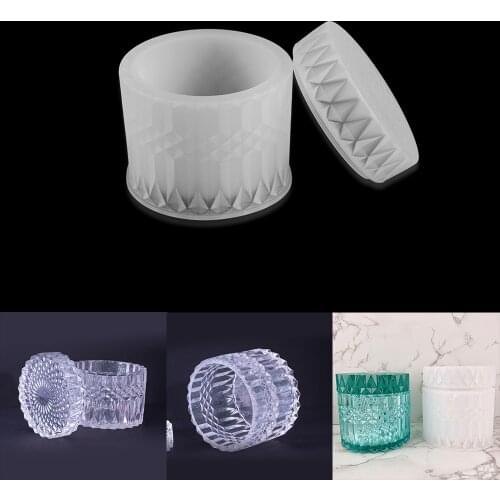 1set Round Storage Box Casting Silicone Mould Crystal Bottle Mold for Jewelry Making Epoxy UV Gift Box Jewelry Tools Moulds