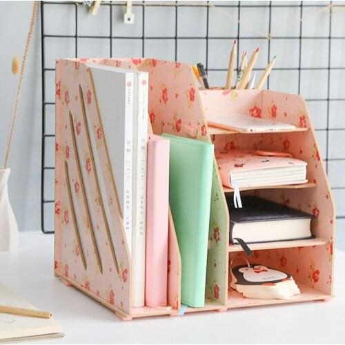 1pcs small fresh desktop storage box creative drawer student desk file storage box rack