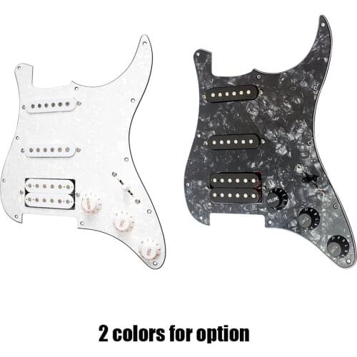 3-ply SSH Loaded Prewired Pickguard Humbucker Pickups Set for Strat ST Electric Guitar White Pearl