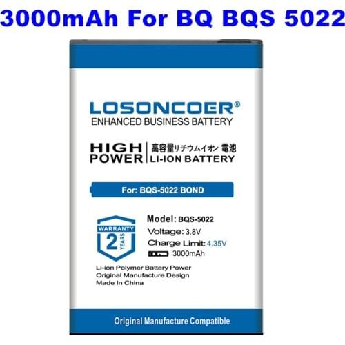 3000mAh High Capacity Battery for BQ BQS 5022/BQS-5022/BOND/BRAVIS A504 Trace/X500 Trace Pro AKKU ACCU PIL Mobile Phone Battery