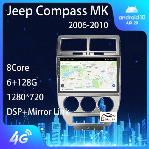 For Jeep Compass MK 2006 2008 2009 2010 Radio 2 Din Android Auto Autoradio Carplay Car Play Navi Pantalla Coche Multimedia 2Din