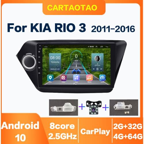 4G+64G 2din Android 9 2din car radio gps navigation multimedia player for Kia RIO 3 4 Rio 2010 2011 2012 2013 2014 2015-2018 GPS